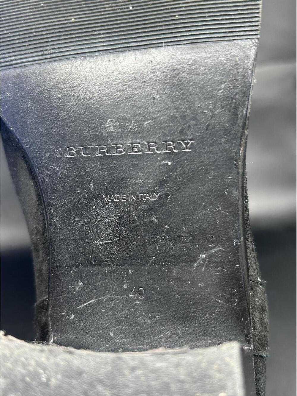 Burberry Black Suede Ankle Boots | Authentic Burberry - Picture 7 of 9